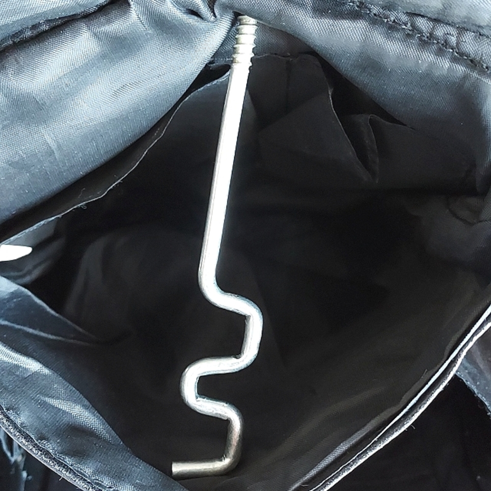 BUXTON BLACK LEATHER BACKPACK BAG - Picture 7 of 12
